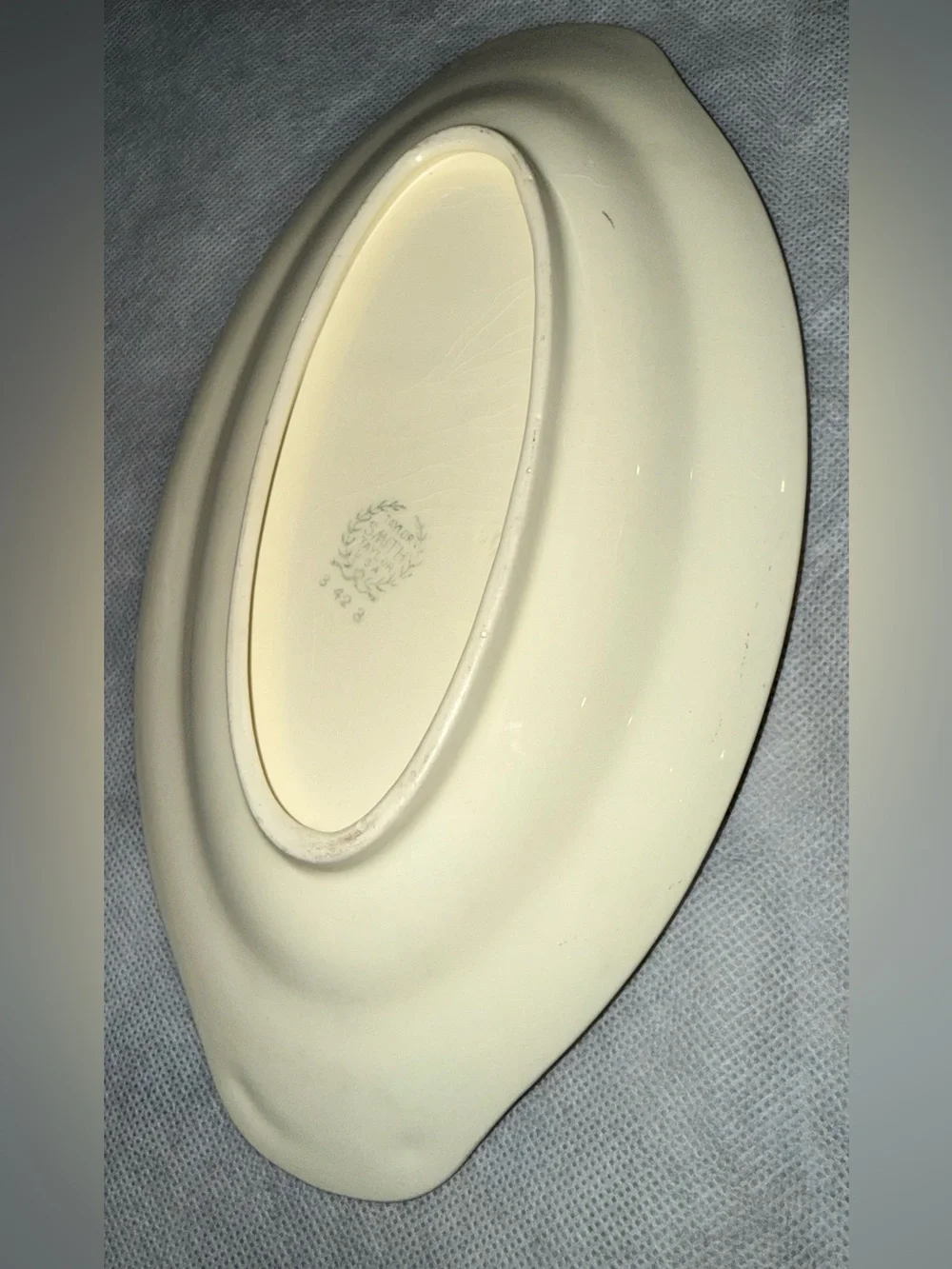 Taylor Smith Taylor Decorative Oval Serving Dish with Pink & Green Floral